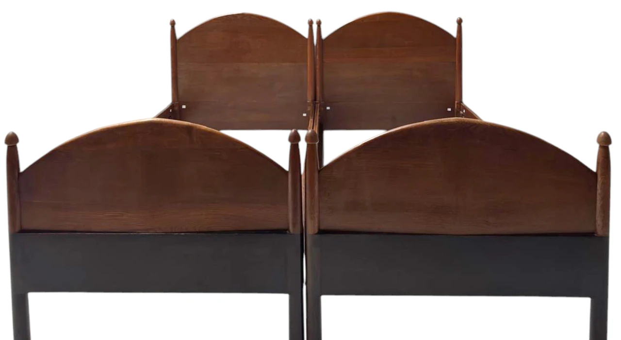 Willem Penaat Art Deco Amsterdamse School Twin Beds for Metz & Co., 1920s